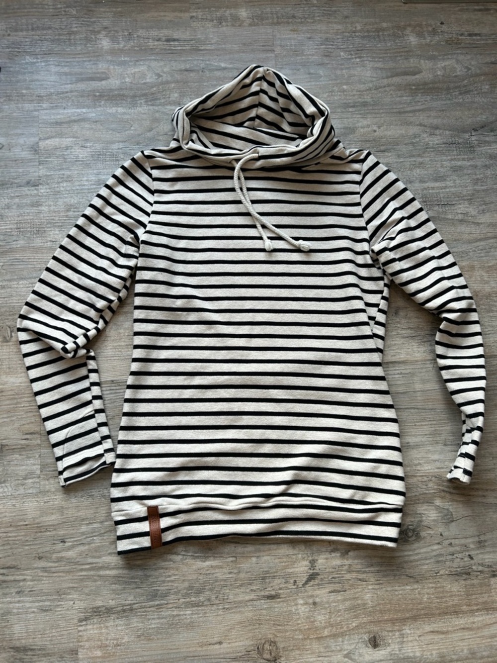 AMPERSAND AVE Cream and Black Striped Sweater
